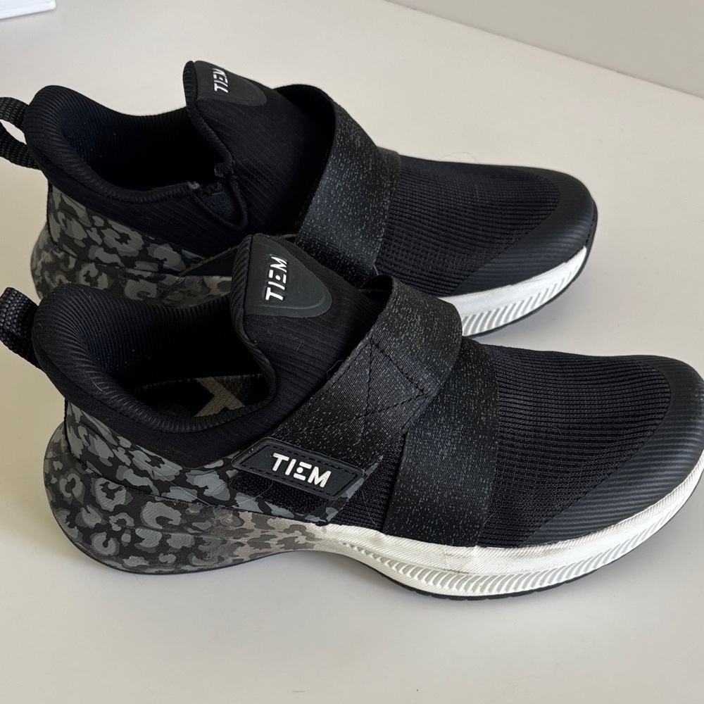 TIEM Black and Gray Spin Athletic Shoes